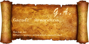 Gazsó Armandina névjegykártya